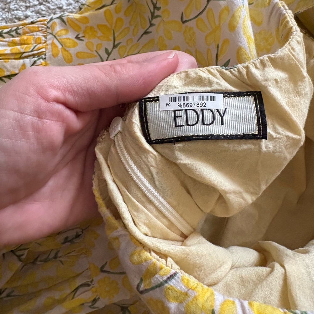 Eddy Krystal Floral Yellow Halter Dress - Picture 8 of 8